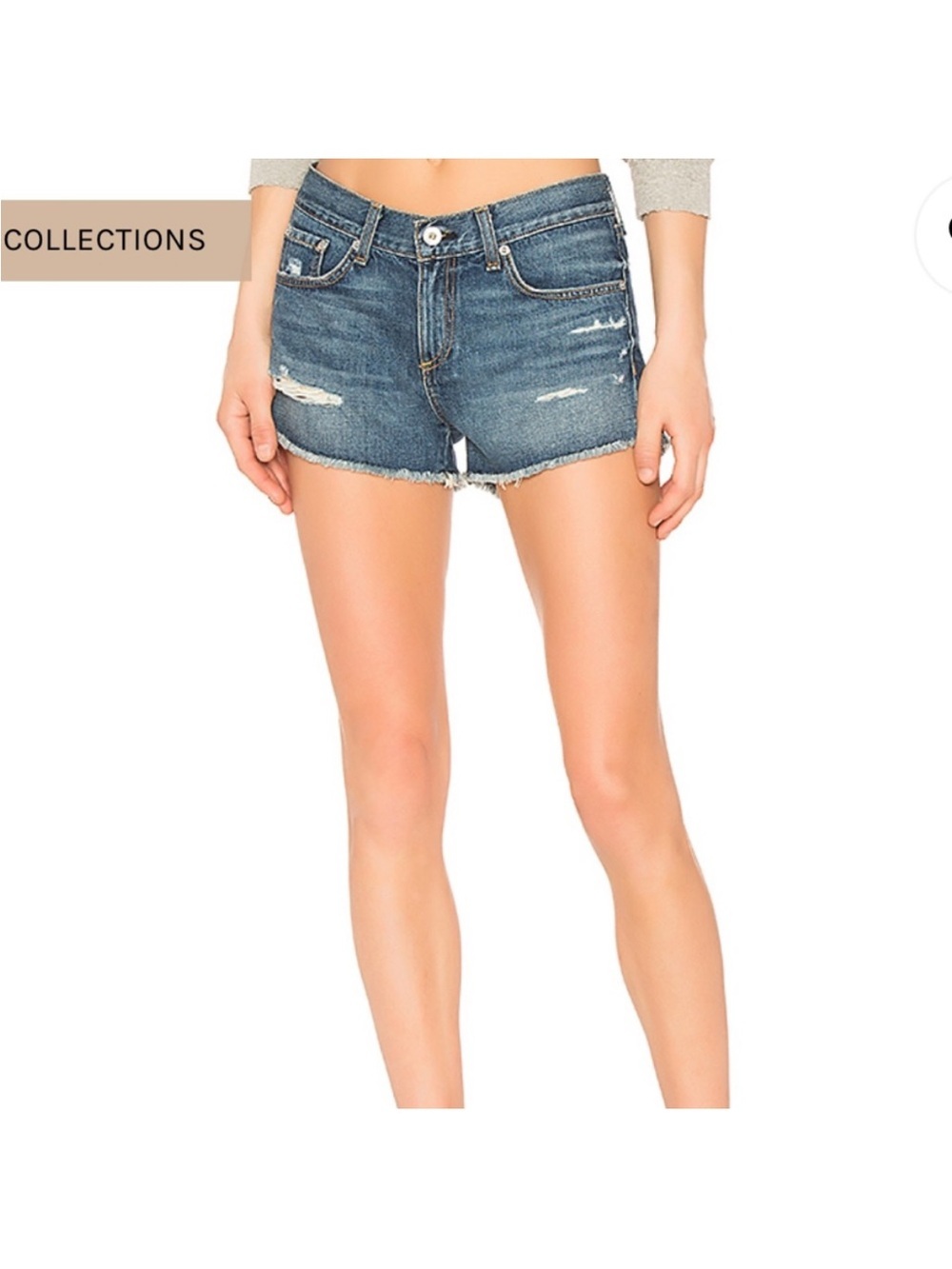 rag & bone Cut off Denim Johny Classic Cut Jean Shorts sz 25